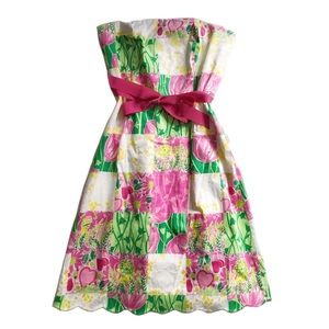 Lilly Pulitzer | Strapless Waist Tie Dress